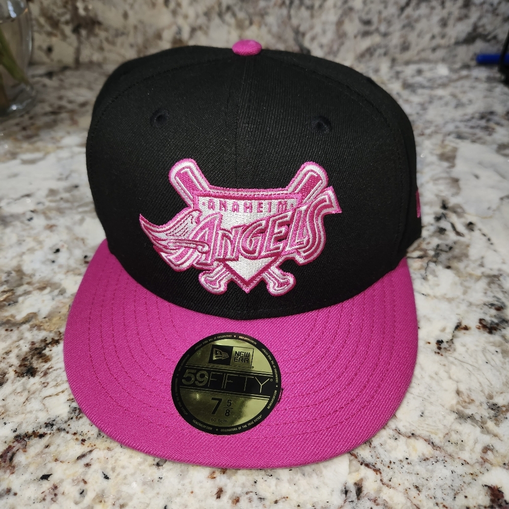 Men's Los Angeles Angels New Era Black/Pink 40th Season Passion 59FIFTY Fitted H
